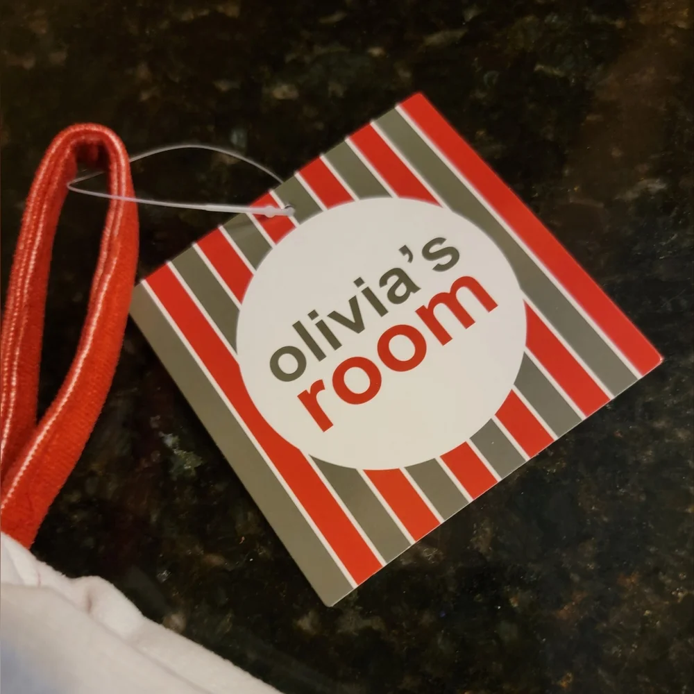 Olivia's Room Felix Fish Bones faux velvet Christmas stocking New